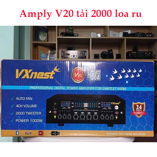 AMPLY CAO CẤP V20 TẢI 2000 LOA RU CHUYÊN DỤNG CHO NHÀ YẾN