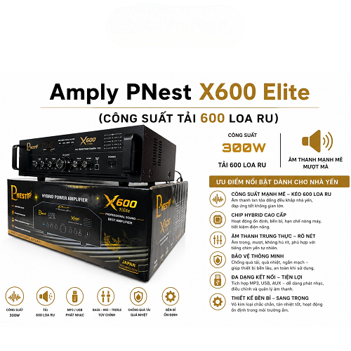 AMPLY CAO CẤP X600 TẢI 600 LOA RU CHUYÊN DỤNG CHO NHÀ YẾN