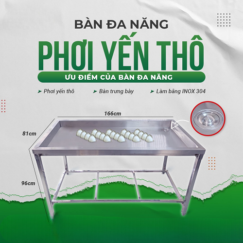 BÀN ĐA NĂNG PHƠI (TRƯNG BÀY) YẾN THÔ