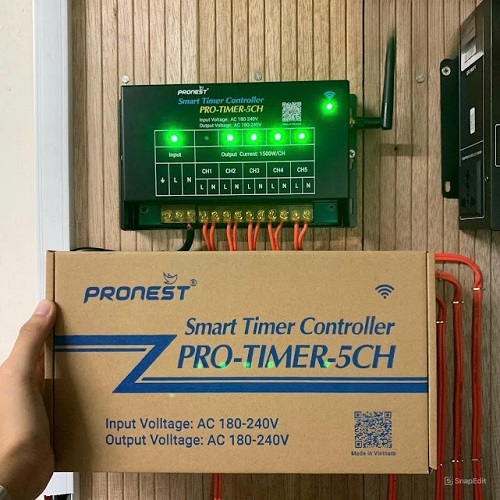 TIMER HẸN GIỜ THÔNG MINH PRO-TIMER-5CH ĐIỀU KHIỂN TỪ XA QUA ĐIỆN THOẠI