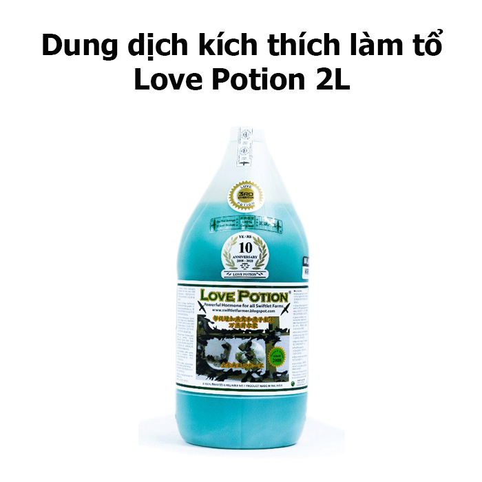 DUNG DỊCH LOVE POTION 2L KÍCH THÍCH CHIM YẾN BẮT CẶP, LÀM TỔ